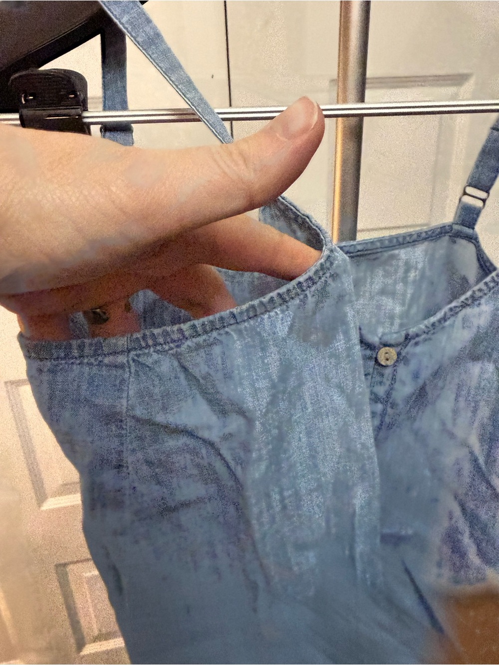 Sonoma Medium Blue Denim Button-Front Cami - Picture 3 of 7
